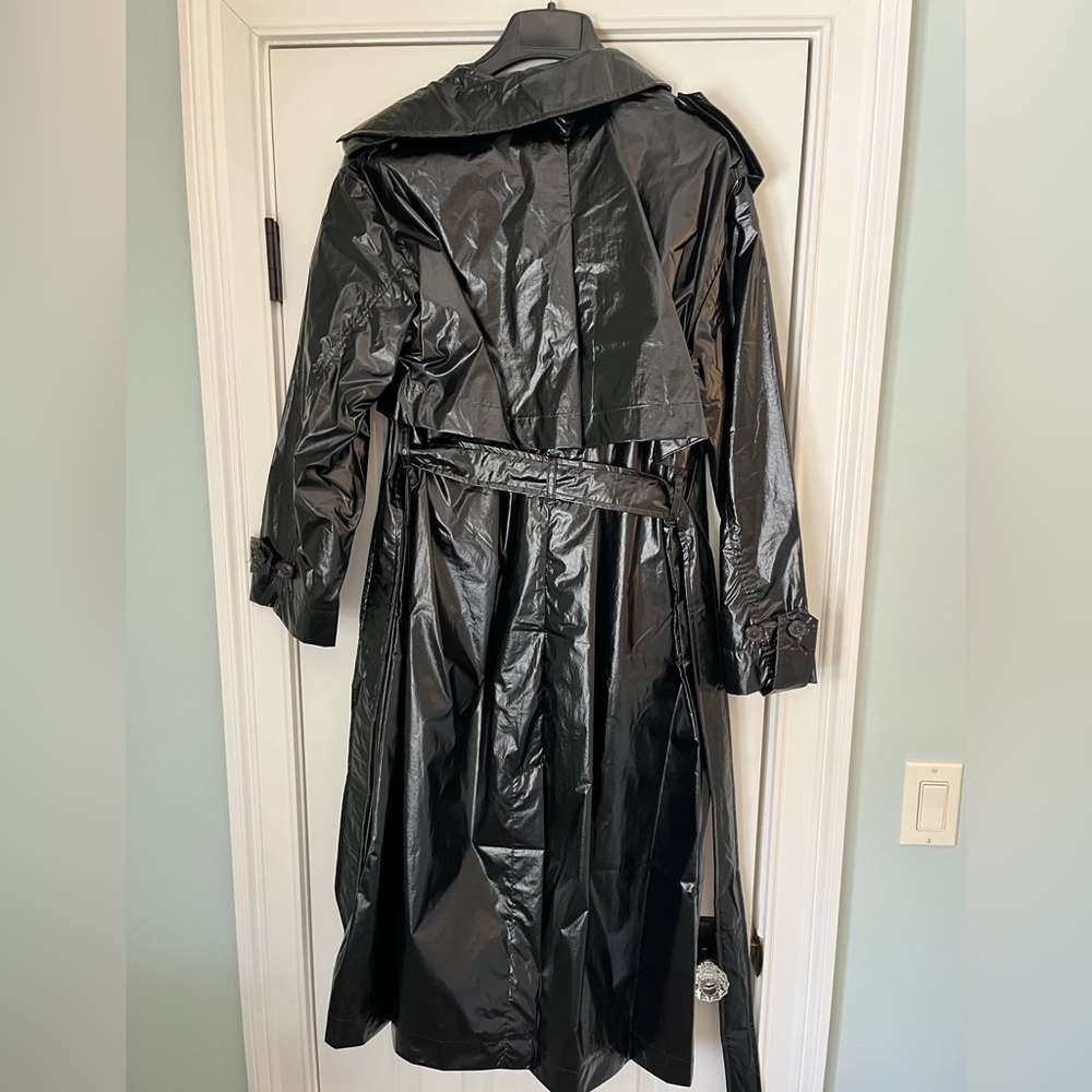 J. Crew Rain or Shine Trench Coat Black Size Small NWT - Picture 7 of 9